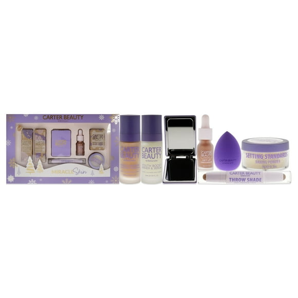 Miracle Skin Set - Shortbread de Carter Beauty para mujeres - 7 piezas Carter Beauty Miracle Measure Youth Boost Foundation, Miracle Measure Youth Boost Primer and Serum 7 Pc