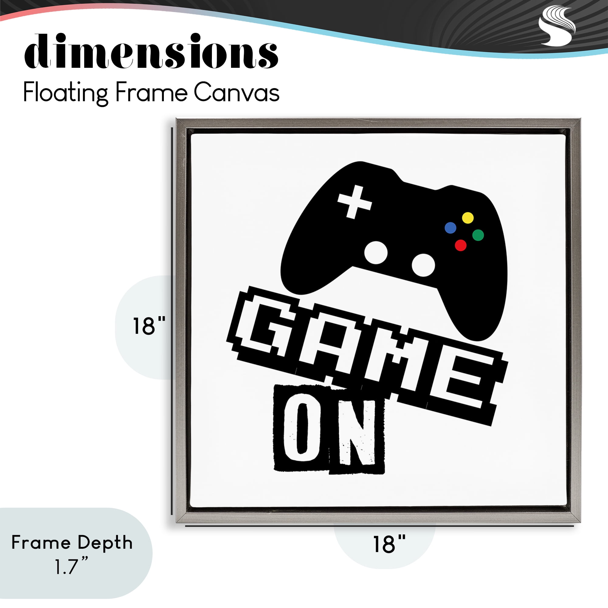 Stupell Industries Playful Game On Gray Framed Floater Canvas Wall Art, design by Marcus Prime