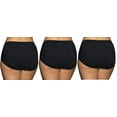 thumbnail image 3 of 3 Pairs Vanity Fair Women's Beyond Comfort Brief Modal 13251, Size 7, Black, 3 of 9