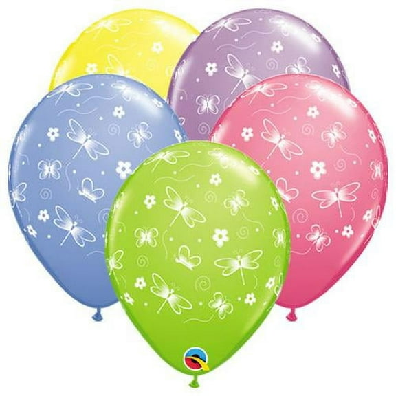 LOONBALLOON Birthday Bugs-Butterflies Balloons, 11″ BUTTERFLIES & DRAGONFLIES-A-ROUND