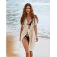 thumbnail image 2 of EKOUAER Bathing Suit Cover Up Chiffon Swim Suit Coverup Tie Front Sheer Beach Kimono Coverups Swimwear Cardigans, 2 of 6