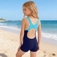 thumbnail image 5 of Girl Swimsuit Coverup Ruffle Striped Lightweight Rash Guard Girls Cutout One-Piece Bathing Suit for Cute Swimwear 9-18y, 5 of 6