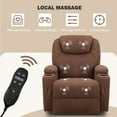 thumbnail image 5 of Homall Recliner Chair Massage Fabric 360° Swivel Rocker Recliner Living Room Chair Home Theater Seating Overstuffed Single Sofa Chair, 5 of 7