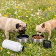 thumbnail image 4 of Botella de agua aislante para perros de acero inoxidable con asa y cuencos desmontables para comida y agua para caminar, hacer senderismo y viajar, 4 of 6