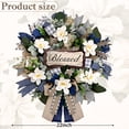 thumbnail image 2 of Yastouay 22 Inch Spring Wreaths for Front Door,Magnolia Wreath Buffalo Plaid Door Wreath for Farmhouse Decor, 2 of 9