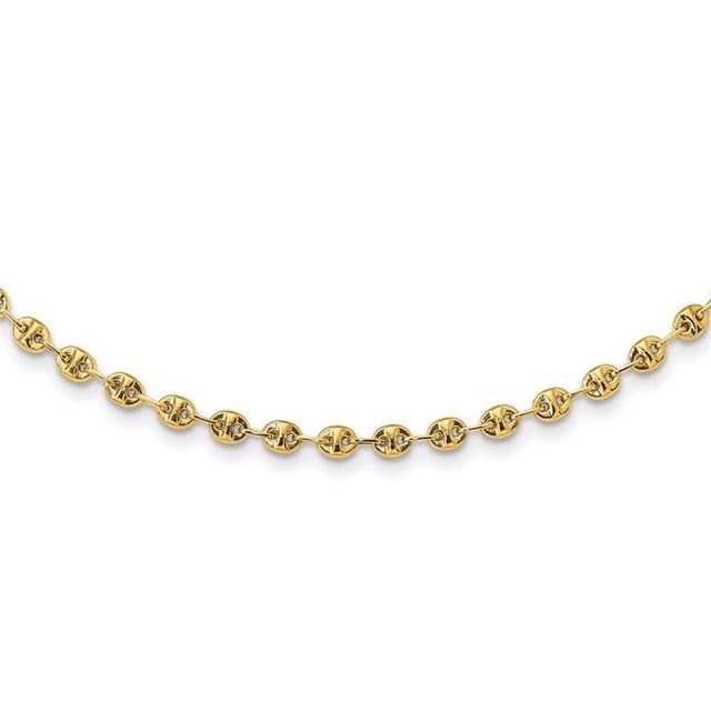 Quality Gold SF2844-18 14K Yellow Gold Polished Fancy Link 18 in. Necklace