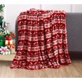 thumbnail image 1 of Manta Elegant Comfort de terciopelo con estampado navideño de 127 x 152 cm, 1 of 8