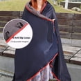 thumbnail image 4 of RedSwing Large Waterproof Stadium Blanket for Cold Weather, Soft Warm Fleece Windproof Camping Blanket for Outdoor Sports, 79x 59in, 4 of 8