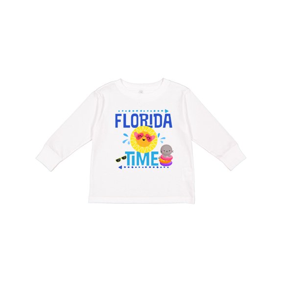 Inktastic Florida Time Summer Vacation Boys or Girls Long Sleeve Toddler T-Shirt