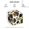 thumbnail image 4 of Lsque Black Cow Sunflowers Printed Tissue Box Cover Holder, Facial Paper Organizer Dispenser,Square with Bottom Belt, PVC Leather Decorative Organizer, 4 of 8