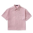 thumbnail image 2 of Qiyinn Men's Hawaiian Shirt Short Sleeve Button Down Shirts Casual Tropical Striped Pattern Summer Beach Vacation Polo Shirts, 2 of 5