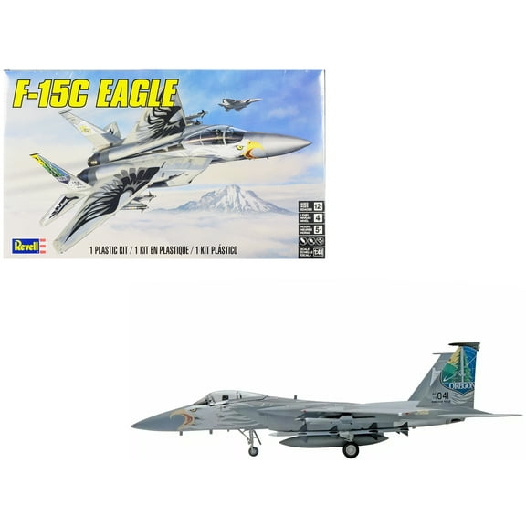 Level 4 Model Kit McDonnell Douglas F-15C Eagle Fighter Aircraft 1/48 Scale Model by Revell