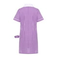 thumbnail image 3 of HULIJA Robe Chemise à Carreaux Plissée pour Petites Filles avec Bandeau Élastique Col Rabattu Robe à Volants Violette 16, 3 of 4