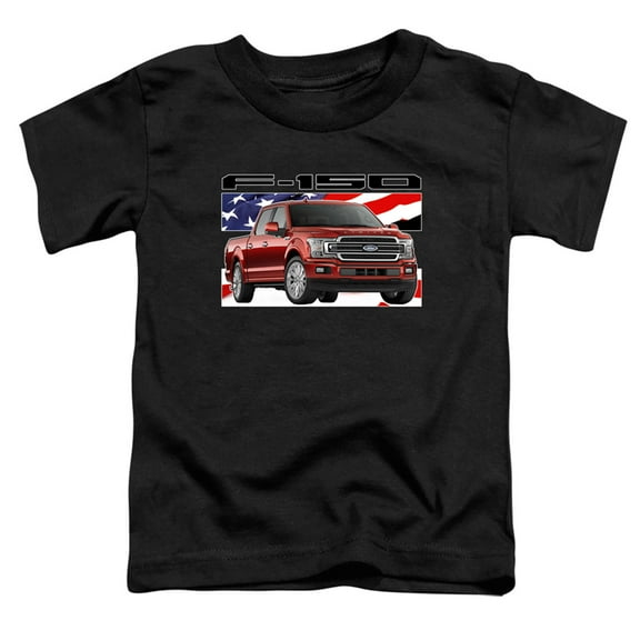 Ford Trucks F 150 Flag S/S Toddler T-Shirt Black