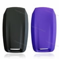 thumbnail image 2 of Dobrev 6 Button Silicone Cover Entry Fob Case Skin Protector Remote Control Holder for Dodge Ram 1500 Truck 2019 2020 2021 Limited Smart Key  black and purple, 2 of 4