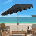 thumbnail image 2 of SAFAVIEH Zimmerman 11' Market Crank Round Patio Umbrella, Black, 2 of 6