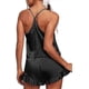 thumbnail image 3 of 2026 Women's Sexy Silk Satin Ruffled Pajamas Sets, 3 of 5
