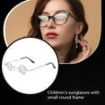 thumbnail image 2 of VONKY Mini Sunglass Eye Protector Retro Eyewear Fashionable Multicolored Small Sweet Gift Chic Design Attractive Kid Supplies Gold/Purple, 2 of 9
