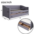 thumbnail image 6 of Christopher Knight Home Twin XL Upholstered Daybed with Tufted Back, Two Storage Drawers, Gray, 6 of 9