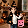 thumbnail image 2 of HAYIMI Kids Halloween Candy Bag Lightweight Pumpkin Pattern With Top Handle Reusable Bucket Children Party Storage Handbag, 2 of 5
