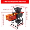 thumbnail image 3 of Straw Breaker Hay Cutter Feed Pulverizer Grass Chaff Crusher with Belt Conveyor Hopper 6 Blades 220V Output 500-1000KG/H, 3 of 9