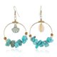 thumbnail image 2 of Pendientes de concha marina para mujer, color dorado, de moda, de metal, concha de cauri, EH2030, 2 of 5