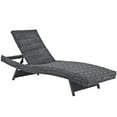 thumbnail image 4 of Lounge Chair Chaise, Ivory White, Rattan, Wicker, Outdoor Patio Balcony Cafe Bistro Garden Hospitality Restaurant, Modern Contemporary HB32802, 4 of 5