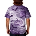 thumbnail image 5 of Domuza Halloween Themed Scrub Shirts for Men Skull Graphics Casual Short Sleeve V Neck T Shirts Fashion Comfort Funny Medical Top with 3 Pocket Black L, 5 of 6