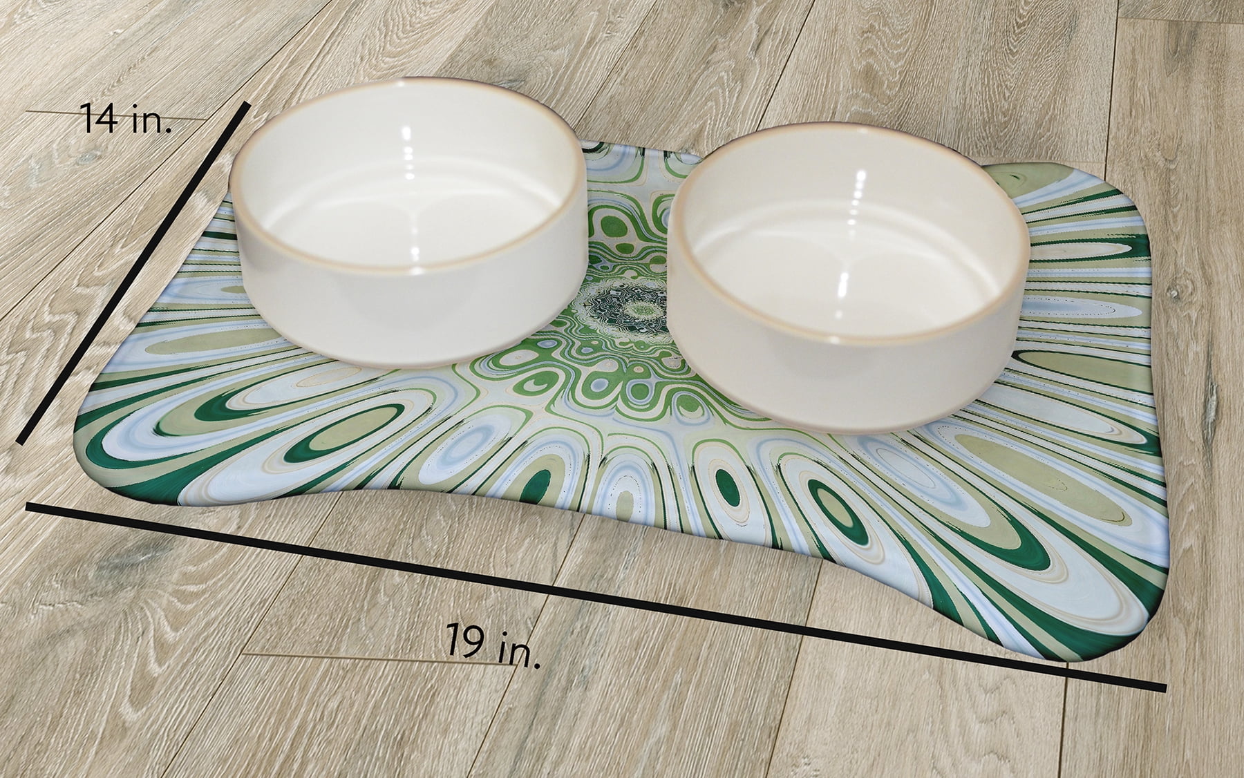Simply Daisy Dandy Flower Bone Shape Pet Feeding Mat for Dogs