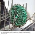 thumbnail image 3 of Cast Iron Chainmail Scrubber for Your Cast Iron Skillet, Wok, or Pan, Dishwasher Safe, 3 of 5