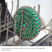 Cast Iron Chainmail Scrubber for Your Cast Iron Skillet, Wok, or Pan, Dishwasher Safe