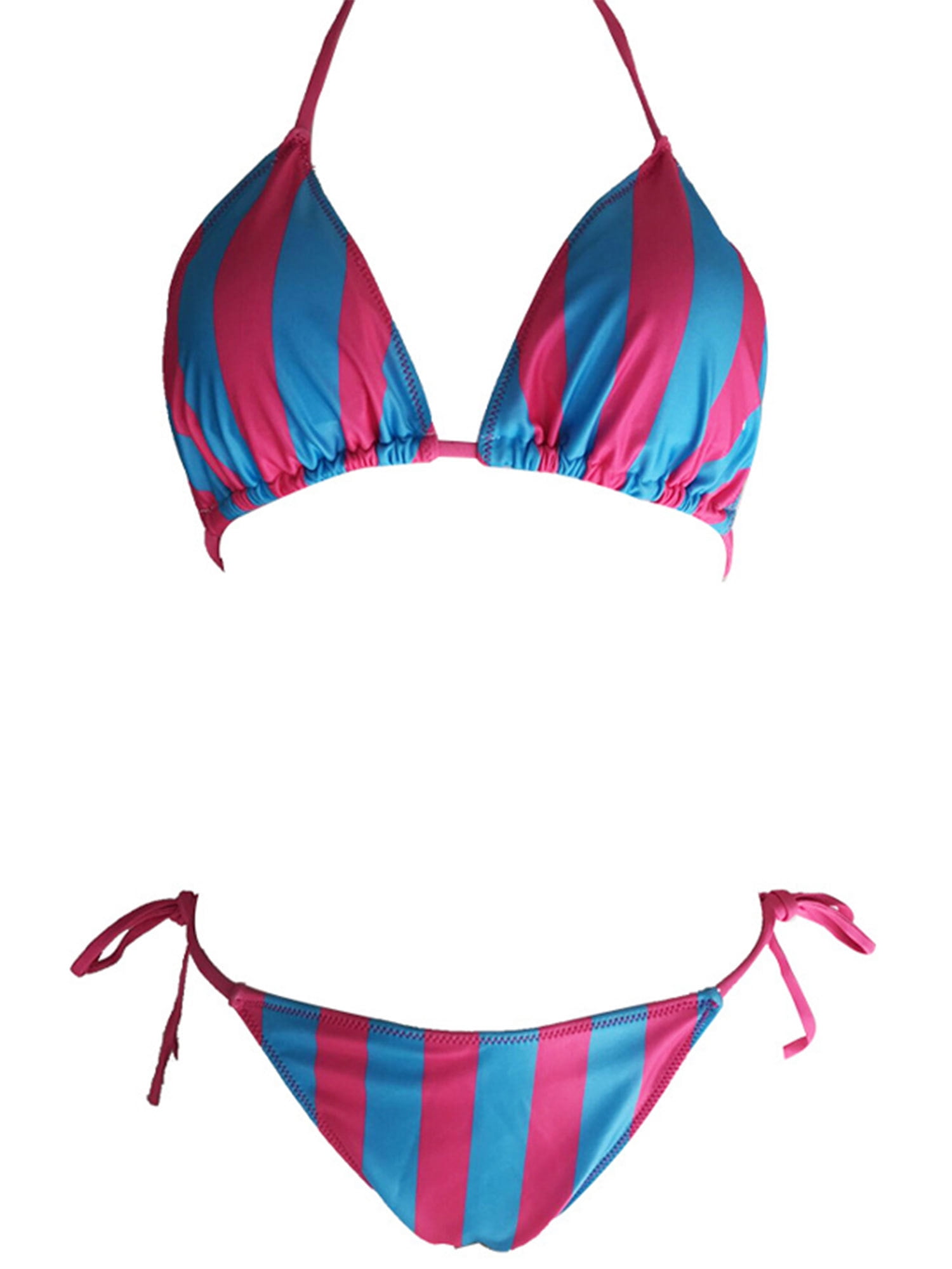 UPAIRC Women Sexy Bikini Thong Set Bathing Suit Push Up Padded Bra