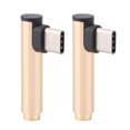 thumbnail image 1 of Adaptador de cable de audio con conector externo para auriculares de 2 piezas tipo C a conector jack externo de 3,5 mm (dorado), 1 of 12
