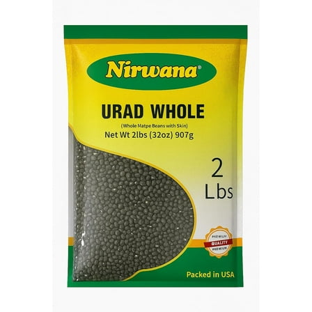 Black Matpe Beans (Urad Whole) – Whole Urad Beans for Curries, Dal & Everyday Cooking – Pantry Staple 32 oz