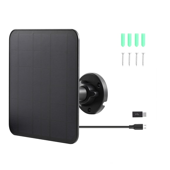 Cargador solar Sidaley para Eufycam panel solar eficiente USB IP65 negro