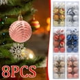 thumbnail image 5 of Axiiglly 8Pcs Christmas Balls Ornaments, 2.36" Shatterproof Christmas Balls, Multi-Pattern Painted Xmas Hanging Balls for Christmas Trees Decorations, Home Holiday Party Indoor Outdoor Decor-Red, 5 of 7
