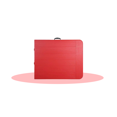 thumbnail image 2 of Plastic Folding Table, 6ft x 2.5 ft Great for Outdoors & Indoor (RED), 2 of 4