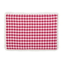 Ashton & Willow Holly Berry Red Seasonal Decor Emmie Cotton Check Rectangle Placemat Set of 6