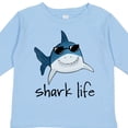 thumbnail image 4 of Inktastic Shark Life Fun Shark with Sunglasses Boys or Girls Long Sleeve Toddler T-Shirt, 4 of 5