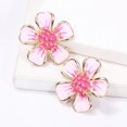thumbnail image 6 of Tnobhg 1 Pair Elegant Women Flower Shape Ear Studs Simple Luxury Exaggerated Enamel Floral Stud Earrings Fashion Jewelry Gift, 6 of 7