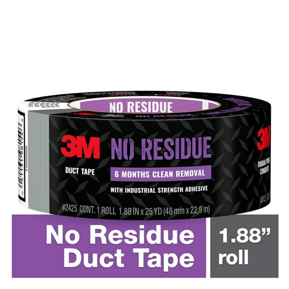 3M No Residue Duct Tape, 1.88 inches x 25 yards, 1 Roll