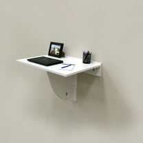 30-inch White Wall Mounted Desk
