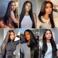 thumbnail image 6 of Natural Black Clip in Hair Extensions 100% Remy Human Hair Clip in Extensions Soft Silky Straight, 6 of 6