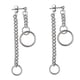 thumbnail image 2 of Pendientes de pernos prisioneros colgantes de hueco de cadena de acero inoxidable Hugo Pendiente de borla, 2 of 9
