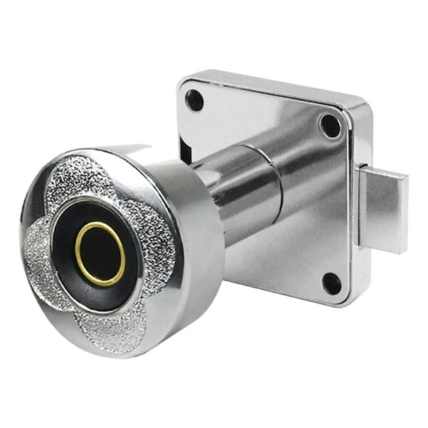 Cerradura de cajón con huella dactilar, cerradura biométrica con huella dactilar para taquilla de gabinete de oficina Diámetro 34 mm