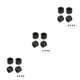 thumbnail image 2 of Vogacara Paquete de 4 adaptadores de 5 mm a 12 mm Reacondicionamiento Mano de obra exquisita Mejora el rendimiento Acoplador de cubo de rueda de vehículo Type1 NO1 Vogacara CBP205495, 2 of 6