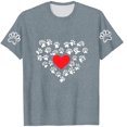 thumbnail image 4 of TKLPEHG Western Tops For Women Short Sleeve T Shirts Crew Neck Fashion Casual Loose Dog Paw Print Graphic Tee Summer Comfy Outfits (Gray,S), 4 of 4