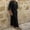 Black, variant on Thobe for Men Long Sleeve Cotton Linen V Neck Mens Kaftan Thobe with Pockets Kaftan Dresses Dubai Clothes
