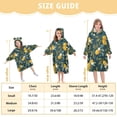 thumbnail image 4 of FORMRS Wearable Blanket Hoodie with Sleeves for Kids Cozy Flannel Sweatshirt, Blue Lemons, 4 of 7