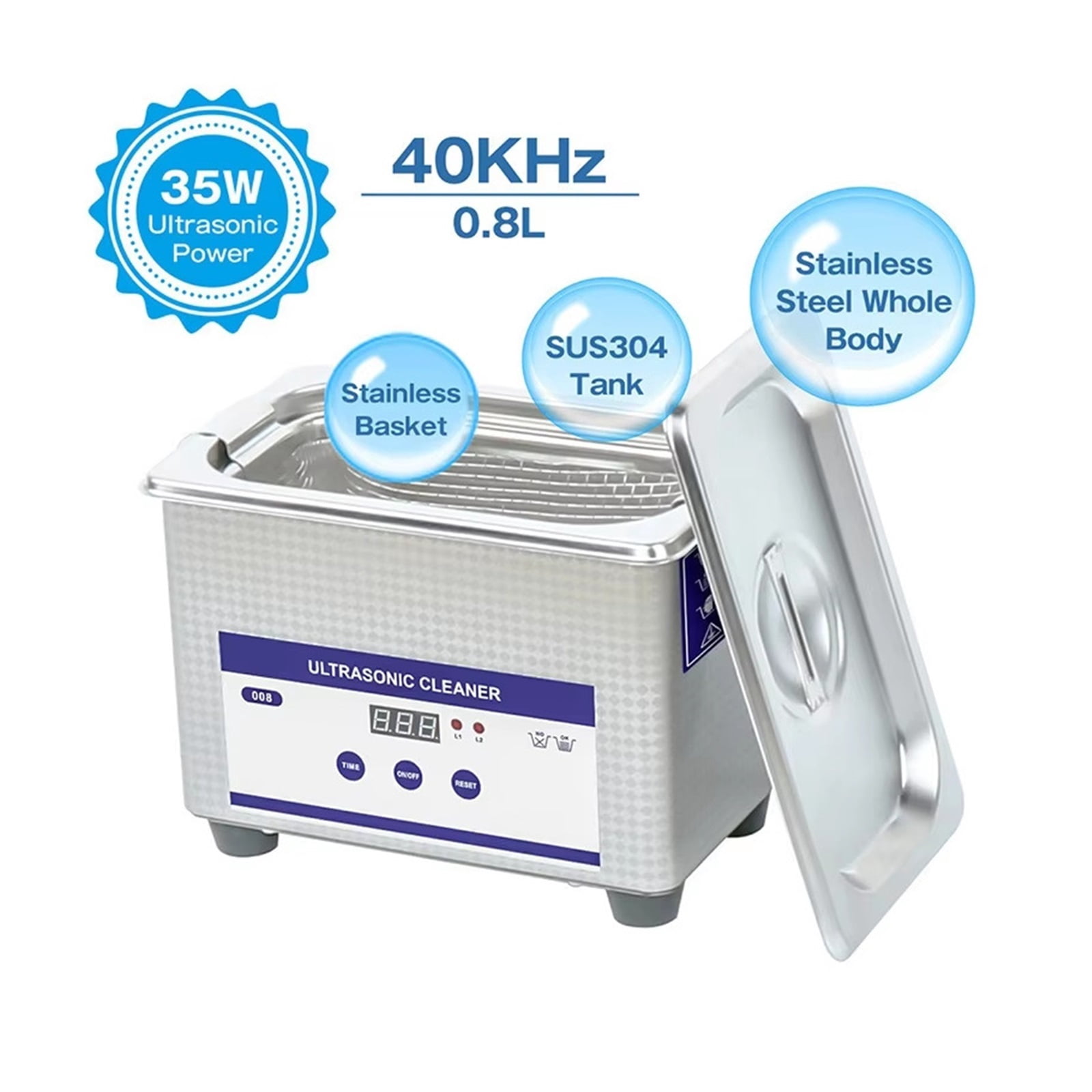 Ultrasonic Cleaner Ultrasound Glasses Jewelry Cleaner 40KH High Frequency Ultrasonic Washing Bath for Glasses Jewelry Cleaning